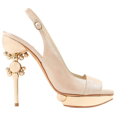 dior gold heels